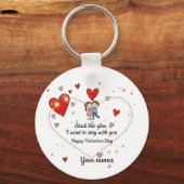 Schattige hart illustratie sleutelhanger (Voorkant)