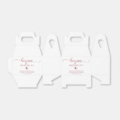 Schattige hart kalligrafie bruiloft kater kit bedankdoosjes (Uitgevouwen)