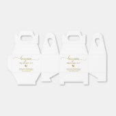 Schattige hart kalligrafie bruiloft kater kit guns bedankdoosjes (Uitgevouwen)