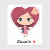 Schattige Hart Kinderen Cartoontje Sticker (Vel)