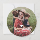 Schattige HART LIEFDE U MUM Moederdag Fotokaart Kaart (Voorkant)