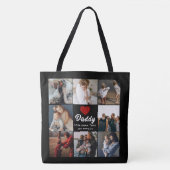 Schattige HART LIEFDE U PAP Vaderdag Foto Tote Bag (Voorkant)