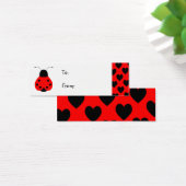 Schattige hart lieveheersbeestje cadeau Label Mini Visitekaartjes (Bureau)