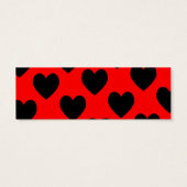 Schattige hart lieveheersbeestje cadeau Label Mini Visitekaartjes (Achterkant)