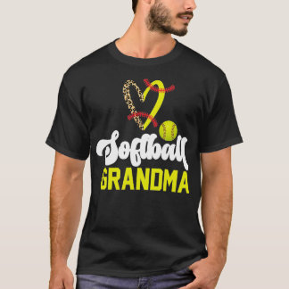 Schattige hart luipaard bal steken grappig softbal t-shirt