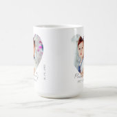 Schattige hart minimalistische foto eerste verjaar koffiemok (Center)