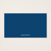 Schattige Hart Navy Bruiloft Drink Ticket Visitekaartjes (Achterkant)