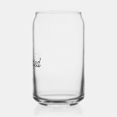 Schattige Hart Net Getrouwd Kalligrafie Trouwdag Blikvorm Glas (Links)