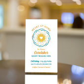 Schattige Hart Ontwerp Logo Zorgverlener Diensten Visitekaartje