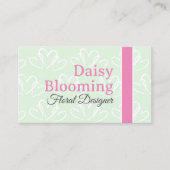 Schattige hart Patroon Pastel Roze Blush Groen Blo Visitekaartje (Voorkant)