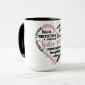 Schattige Hart Pleegmoeder Mok (Voorkant links)