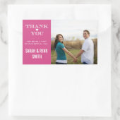 Schattige hart roze bruiloft dank u Stickers (Tas)