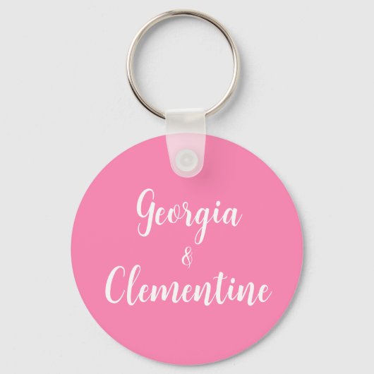 Schattige Hart Roze Poot Print Sleutelhanger