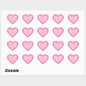 Schattige Hart Roze Poot Print Sticker (Vel)