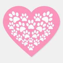 Schattige Hart Roze Poot Print