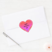 Schattige Hart Roze Rode Rozen Gelukkige Valentijn Sticker (Envelop)