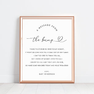 Schattige Hart Script Bericht van de Bump 8x10 Sig Poster