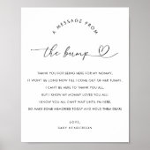 Schattige Hart Script Bericht van de Bump 8x10 Sig Poster (Voorkant)