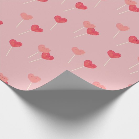 Schattige hart Snoep inpakpapier (Hoek)