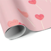 Schattige hart Snoep inpakpapier (Rol Hoek)