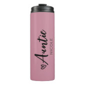 Schattige hart tante gepersonaliseerde stoffige ma thermosbeker (Voorkant)