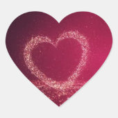 Schattige Hart Tegen Hart Liefde Leuk Sticker (Voorkant)