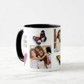 Schattige hart vlinder beste moeder ooit foto mok (Voorkant links)