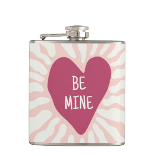 Schattige hart zijn mijn gepersonaliseerde Valenti Heupfles