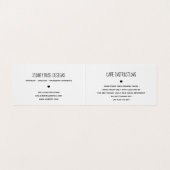 Schattige Hart Zwart Gemaakt met Love Hang Label Visitekaartje (Binnenkant ongevouwen)