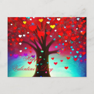 Schattige hartboom valentijn briefkaart