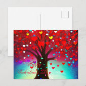 Schattige hartboom valentijn briefkaart (Voorkant / Achterkant)