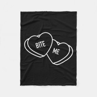 Schattige harten bijten me, grappige anti-valentij fleece deken