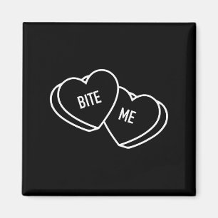 Schattige harten bijten me, grappige anti-valentij magneet