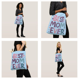 Schattige harten en bloemen Beste moeder ooit Tote Bag