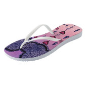 Schattige harten en regendruppels teenslippers (Schuin)