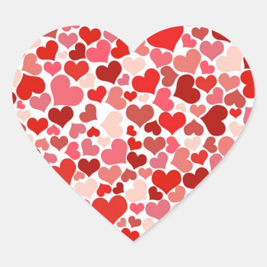 Schattige Harten Hart Sticker (Voorkant)