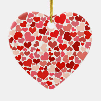 Schattige Harten Keramisch Ornament
