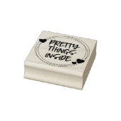 Schattige Harten Mooie Dingen Binnen Rubberstempel (Stempel)