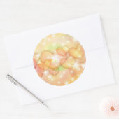 Schattige Harten Ronde Sticker (Envelop)