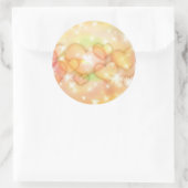 Schattige Harten Ronde Sticker (Tas)