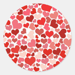 Schattige harten ronde sticker