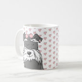 Schattige Harten Schnauzer Koffiemok (Voorkant links)