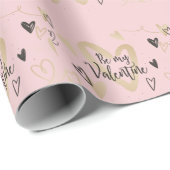Schattige harten, wees mijn Valentijn Cadeaupapier (Rol Hoek)