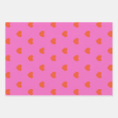 Schattige hartenpatroon roze rode Valentijn Inpakpapier Vel (Voorkant)