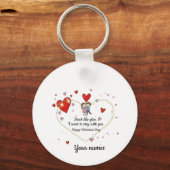 Schattige hartillustratie sleutelhanger (Voorkant)