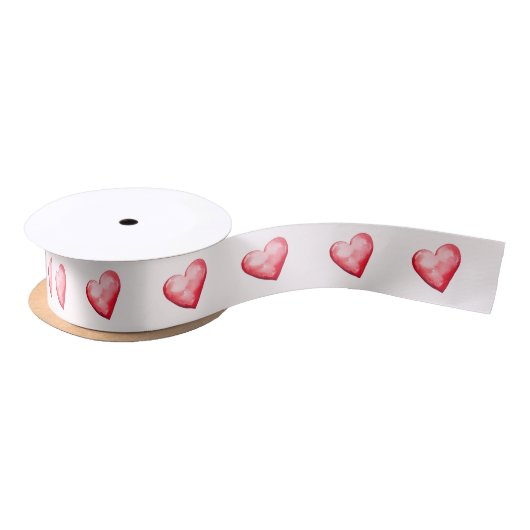 Schattige Hartjes Satijnen Lint (Spoel)