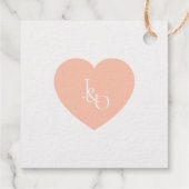 Schattige hartkoppelmonogram bedankjes labels (Achterkant)