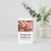 Schattige hartpatroon | Glanzende hart achtergrond Visitekaartje (Staand voorkant)