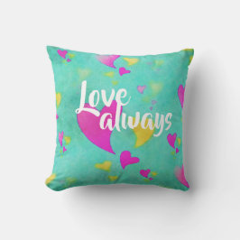 Schattige hartpatroon liefde altijd Jouw naam Vale Kussen