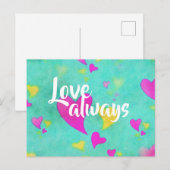 Schattige hartpatroon liefde altijd Valentijn Briefkaart (Voorkant / Achterkant)